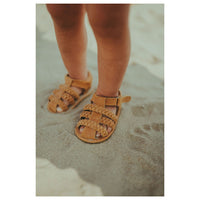 Donsje Camel Classic Leather Pam Sandals