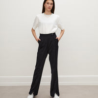 Les Coyotes De Paris White Printed Collar Oversized Anica Tee