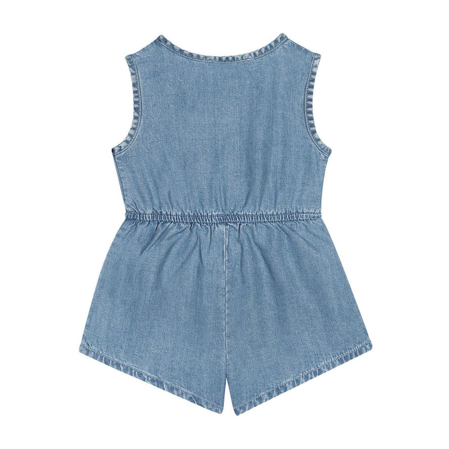 The New Society  Light Blue Denim Annah Romper