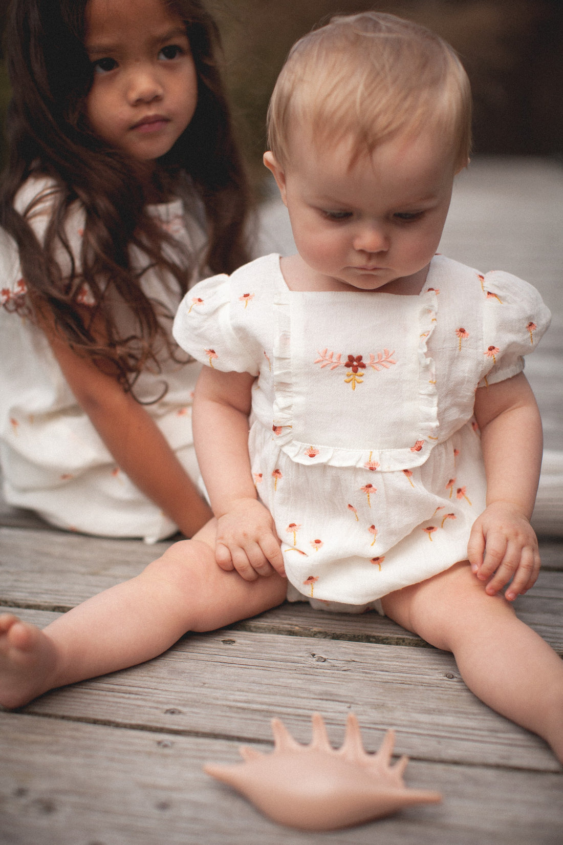 Bonheur du Jour Ivory Anthemis Romper