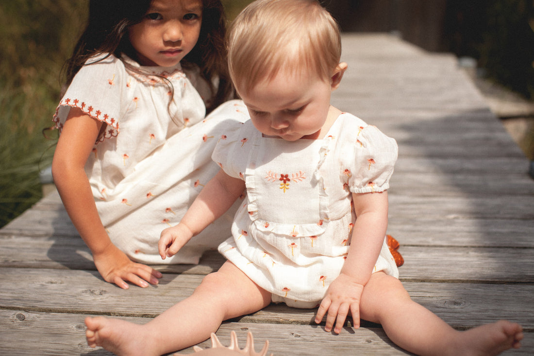 Bonheur du Jour Ivory Anthemis Romper