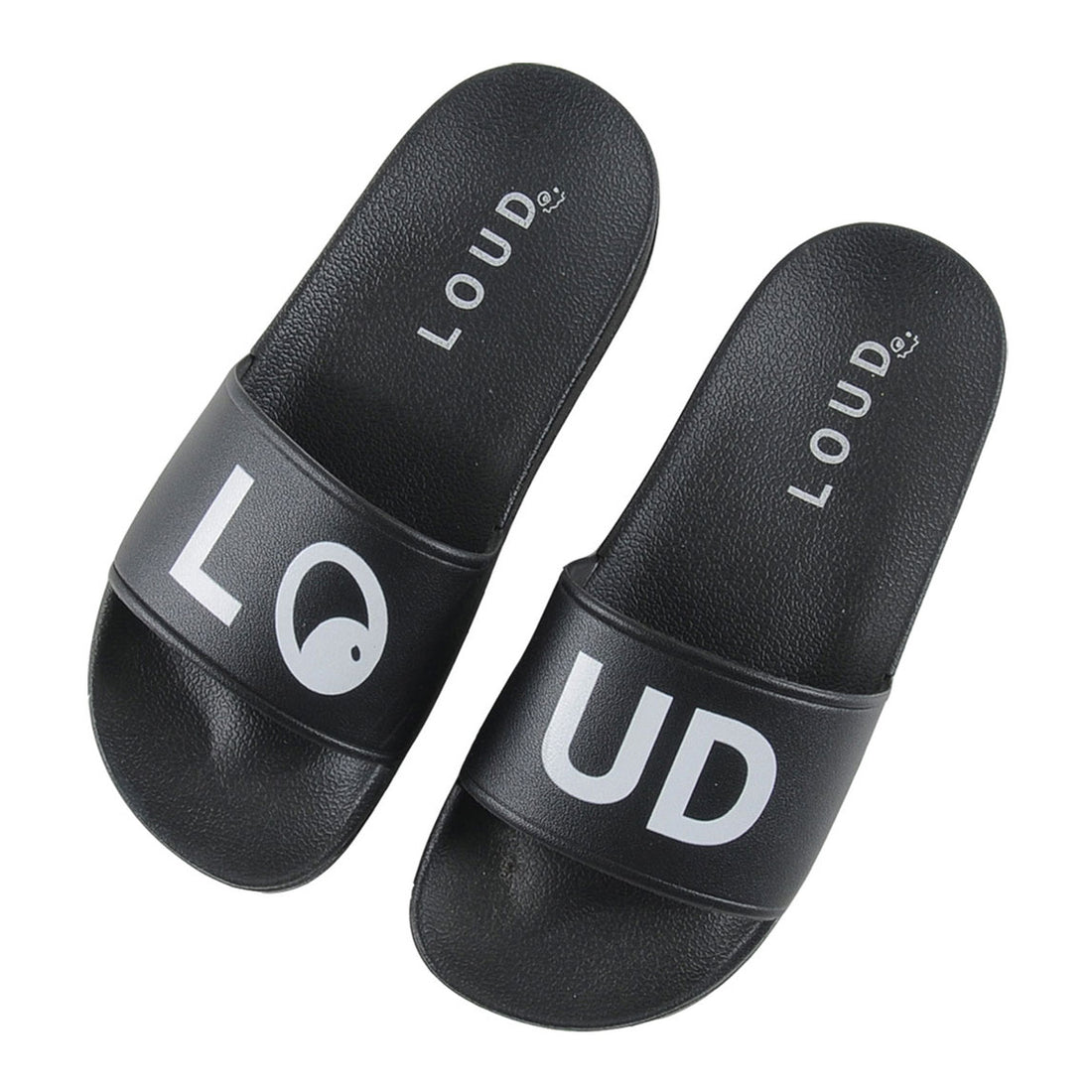 Loud Black Happy Slides