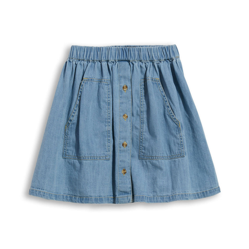 Finger in the Nose Bleached Blue Ashby Denim Skirt