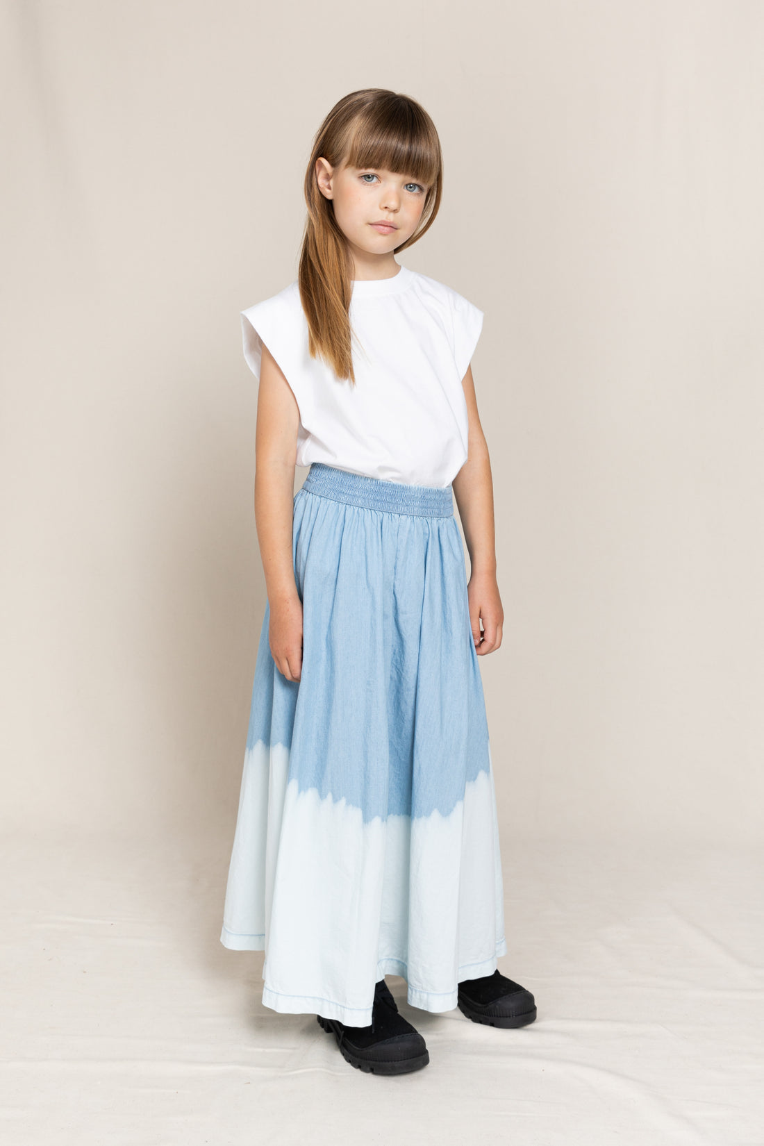 Finger in the Nose Aspendale Bleached Blue Long Skirt