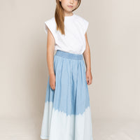 Finger in the Nose Aspendale Bleached Blue Long Skirt