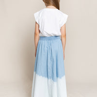 Finger in the Nose Aspendale Bleached Blue Long Skirt