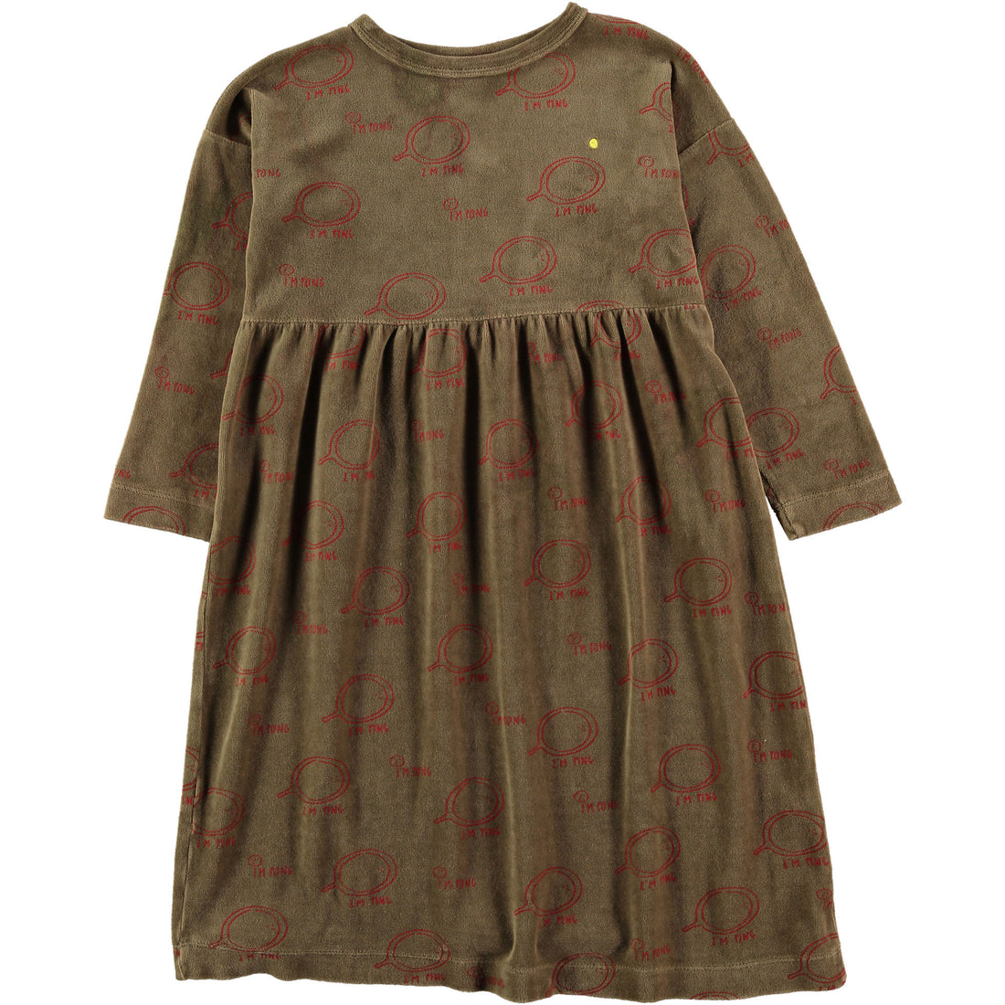 Bonmot Taupe "Im Ping" Velvet Dress