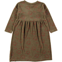 Bonmot Taupe "Im Ping" Velvet Dress