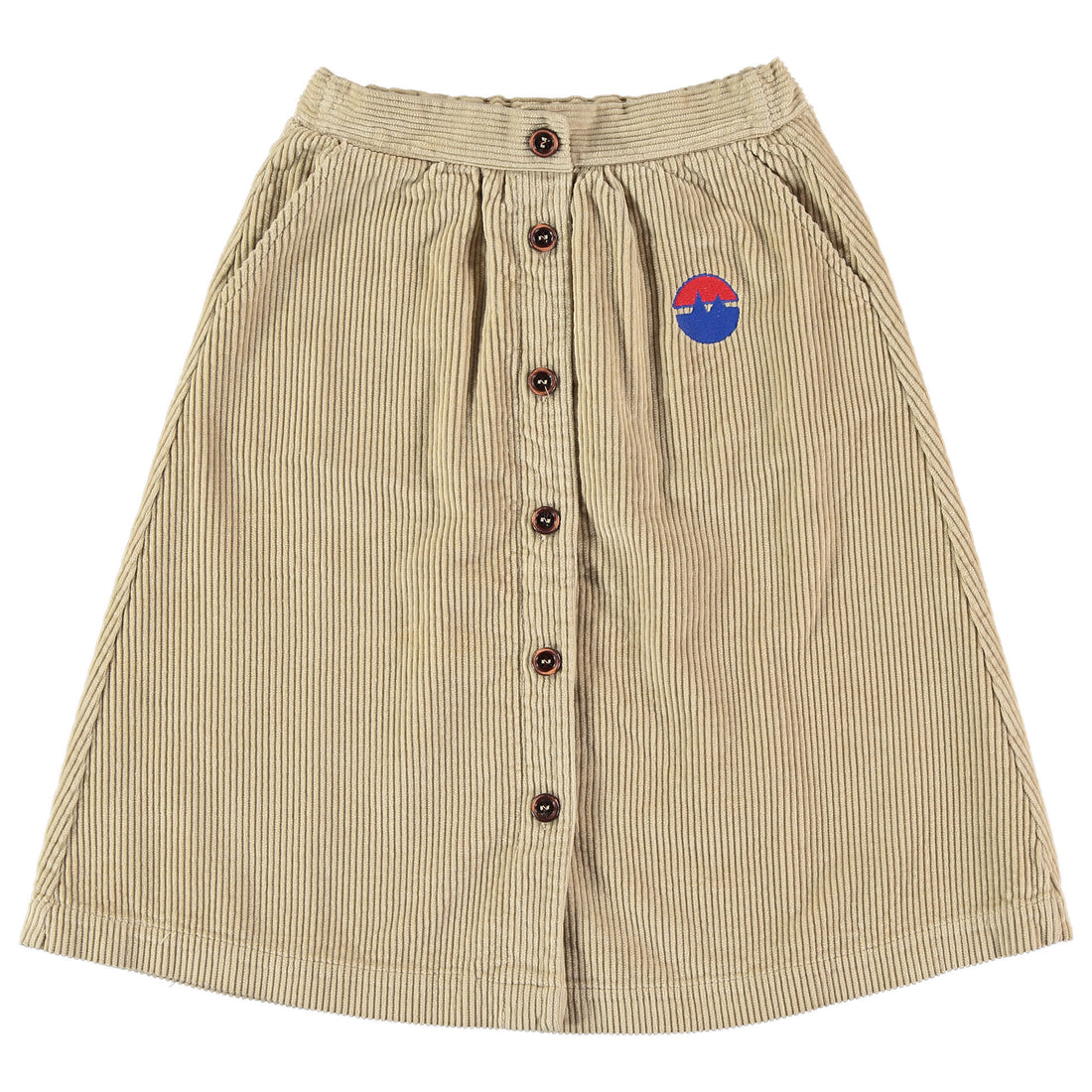 Bonmot Fog Button Down Corduroy Skirt