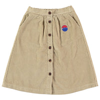 Bonmot Fog Button Down Corduroy Skirt