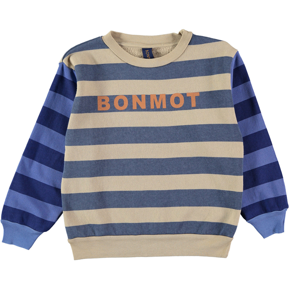 Bonmot Fog  Wide StripeS Sweatshirt