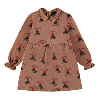Bonmot Wood All Over Wild Short Dress