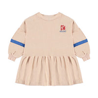 Bonmot Fog Velvet Sleeve Stripes Dress