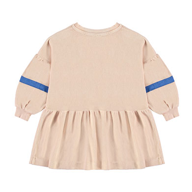 Bonmot Fog Velvet Sleeve Stripes Dress