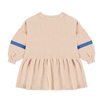 Bonmot Fog Velvet Sleeve Stripes Dress
