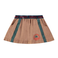 Bonmot Wood Side Stripe Mini Skirt