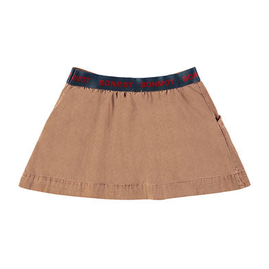 Bonmot Wood Side Stripe Mini Skirt
