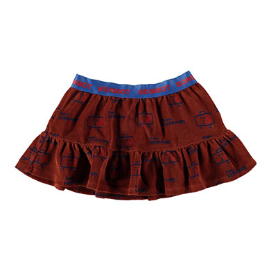 Bonmot Terracotta Frill Veterinary Mini Skirt