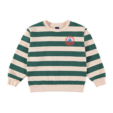Bonmot Fog Wide Stripes Sweatshirt