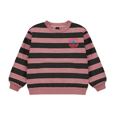 Bonmot Rust Wide Stripes Sweatshirt
