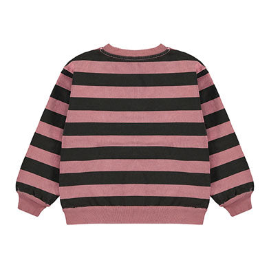 Bonmot Rust Wide Stripes Sweatshirt