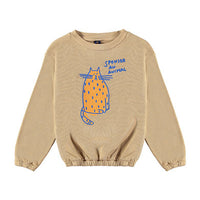 Bonmot Beige Elastic Sponsor Sweatshirt