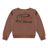 Bonmot Wood Snow Happy Toucan Sweatshirt