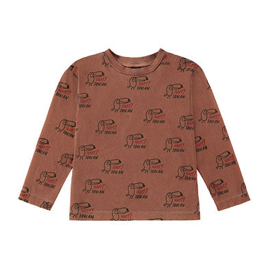 Bonmot Wood Allover Happy Toucan Tee