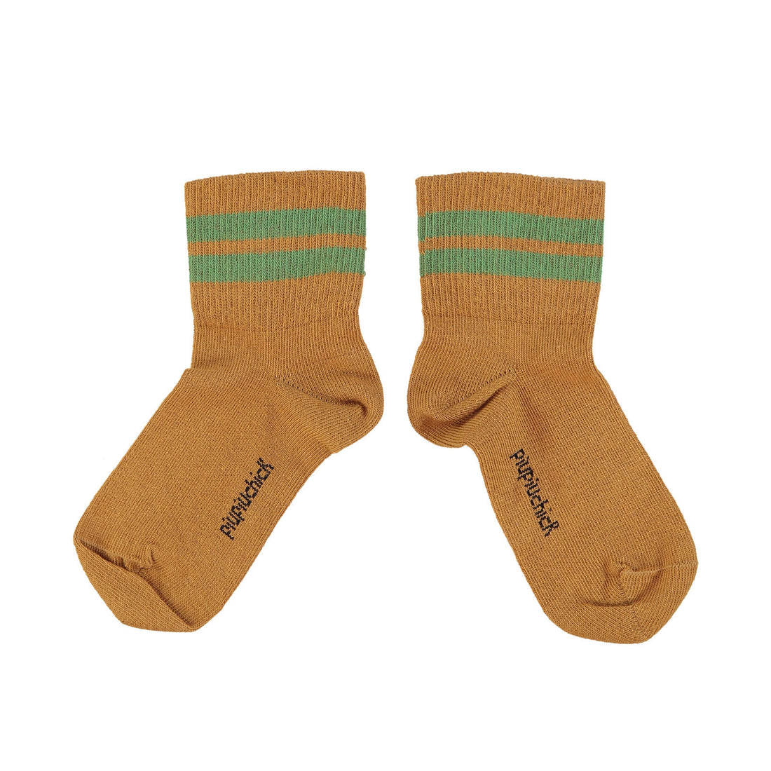 Piupiuchick Camel Striped Short Socks