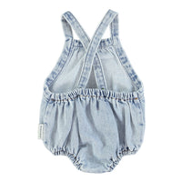Piupiuchick Washed Blue Smile Romper