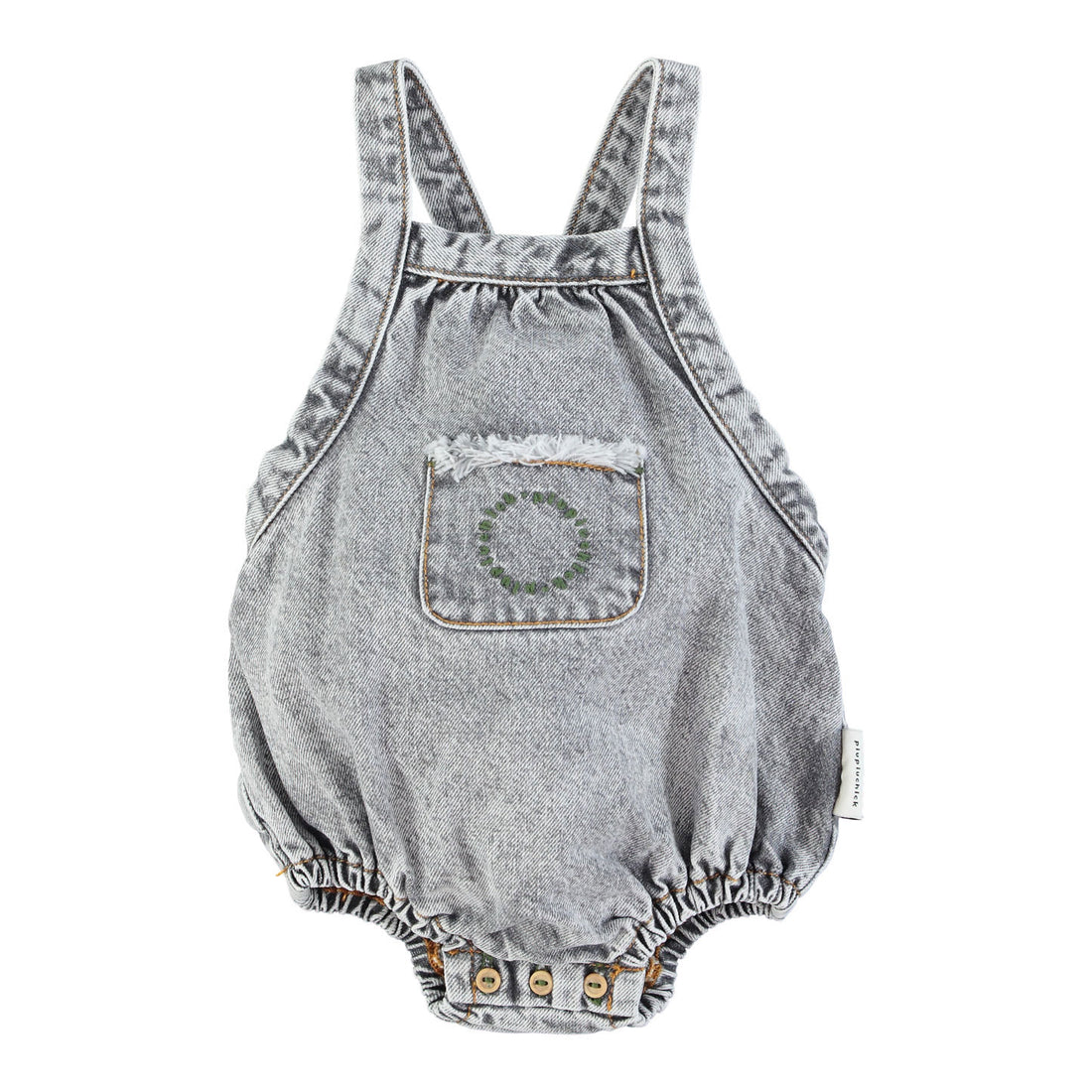 Piupiuchick Washed Grey Pocket Romper