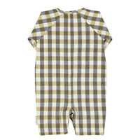 Piupiuchick Brown Checkered Jumpsuit