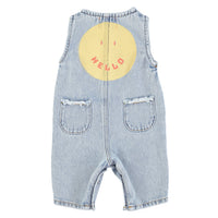 Piupiuchick Washed Blue Smile Sleeveless Jumpsuit