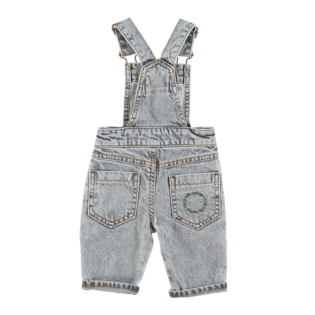 Piupiuchick Washed Grey Denim Dungarees