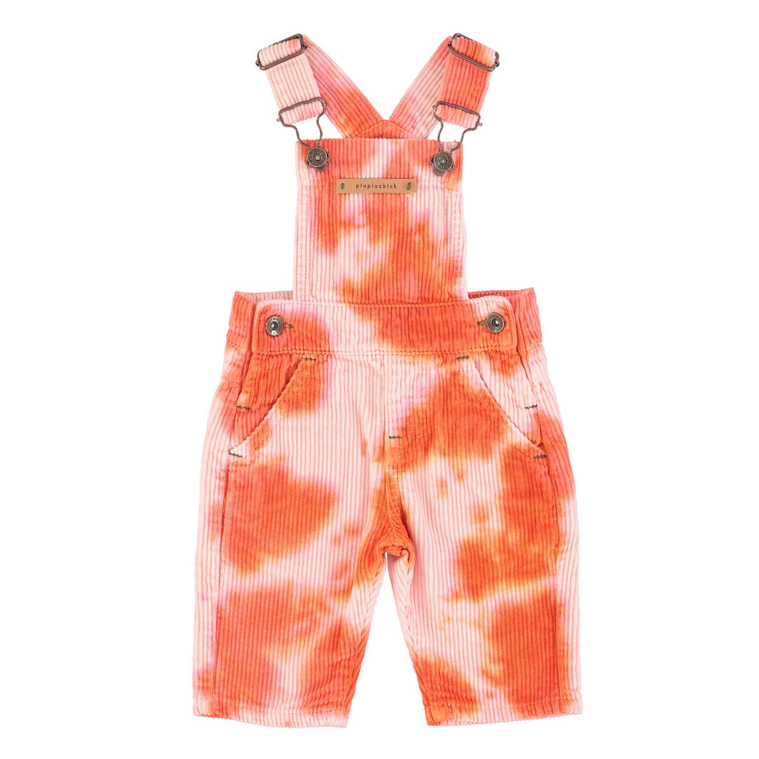 Piupiuchick Pink Tie Dye Corduroy Dungarees