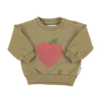 Piupiuchick Olive Heart Print Sweatshirt
