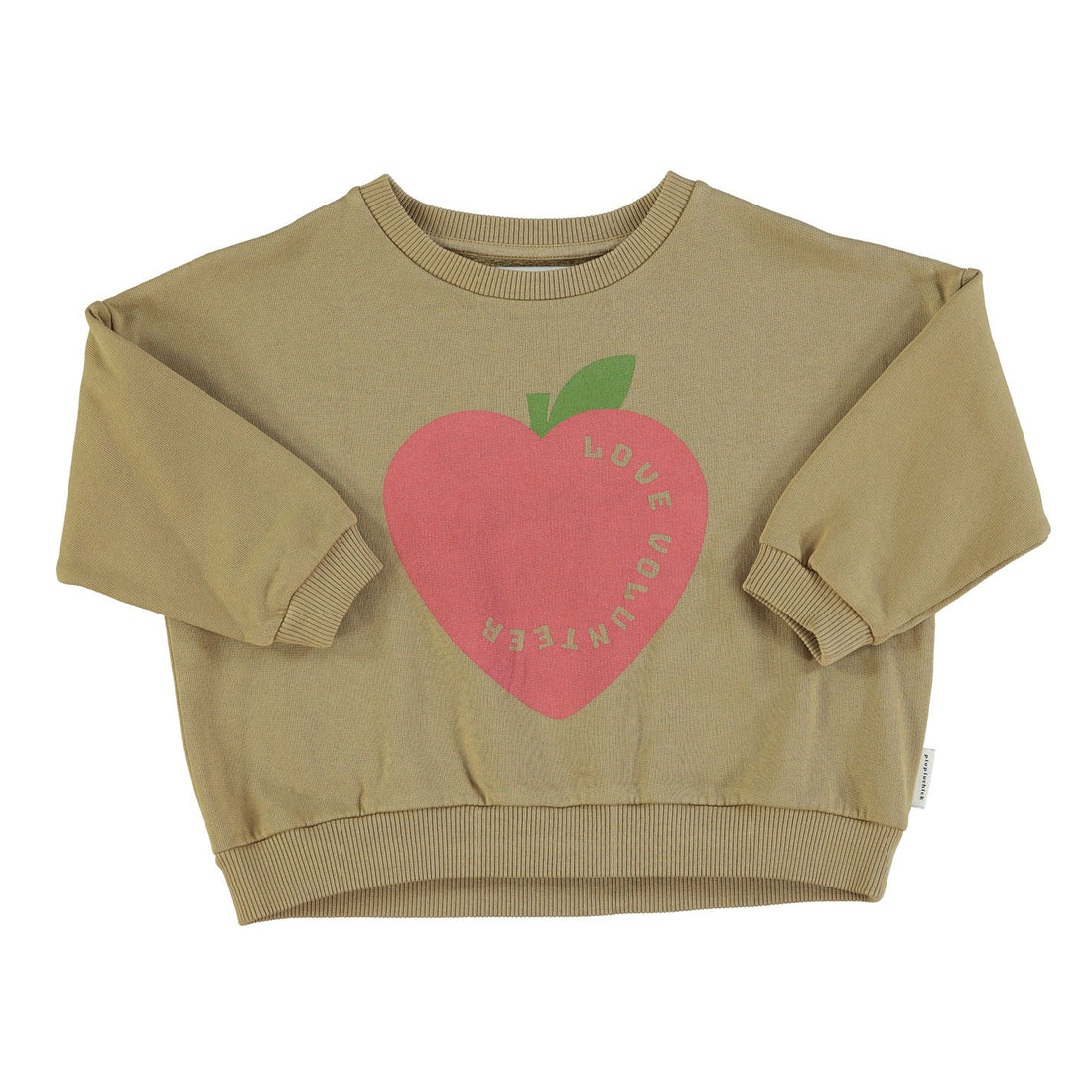 Piupiuchick Olive Heart Print Sweatshirt