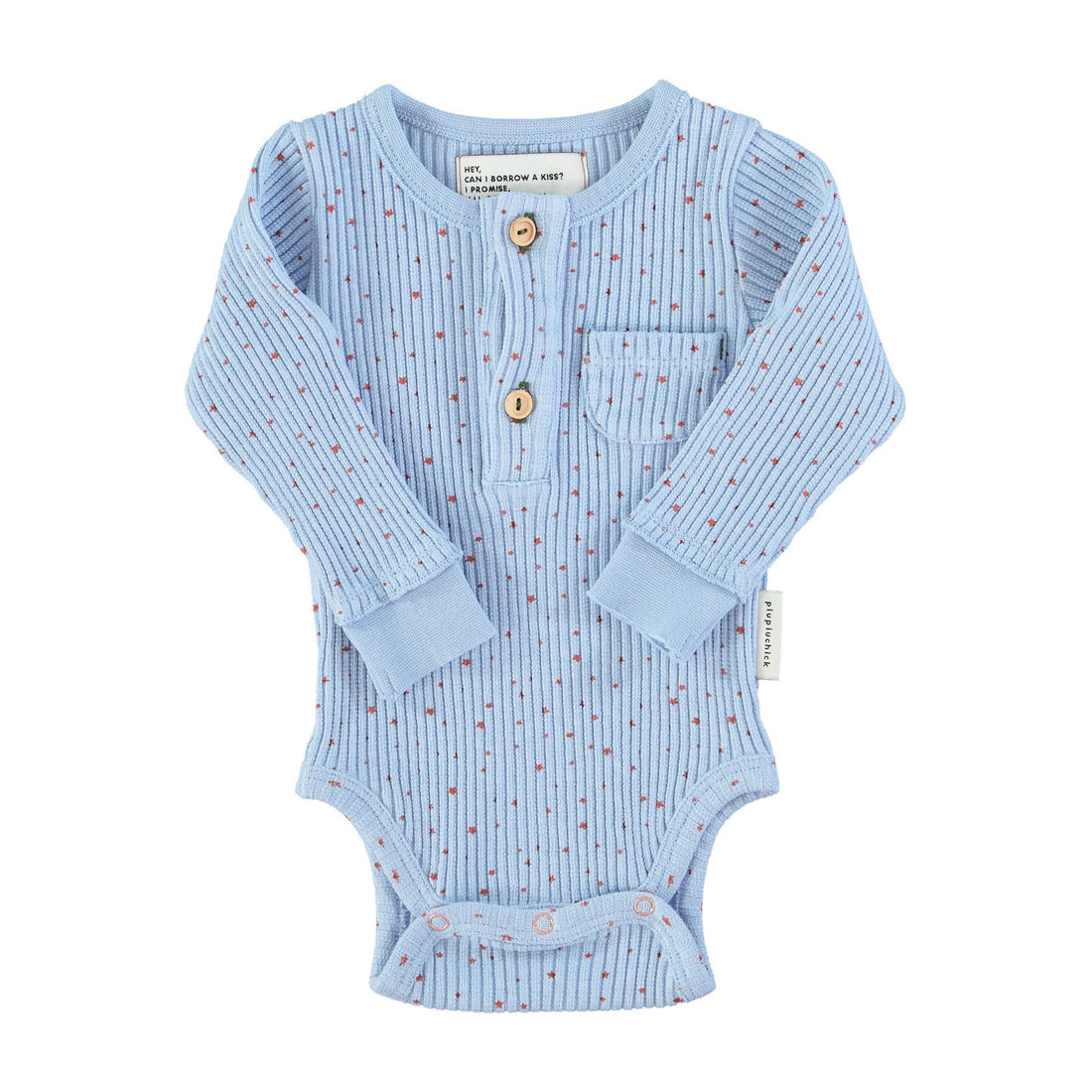 Piupiuchick Light Blue Little Stars Bodysuit