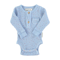 Piupiuchick Light Blue Little Stars Bodysuit