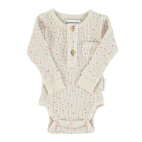 Piupiuchick Ecru Little Stars Bodysuit