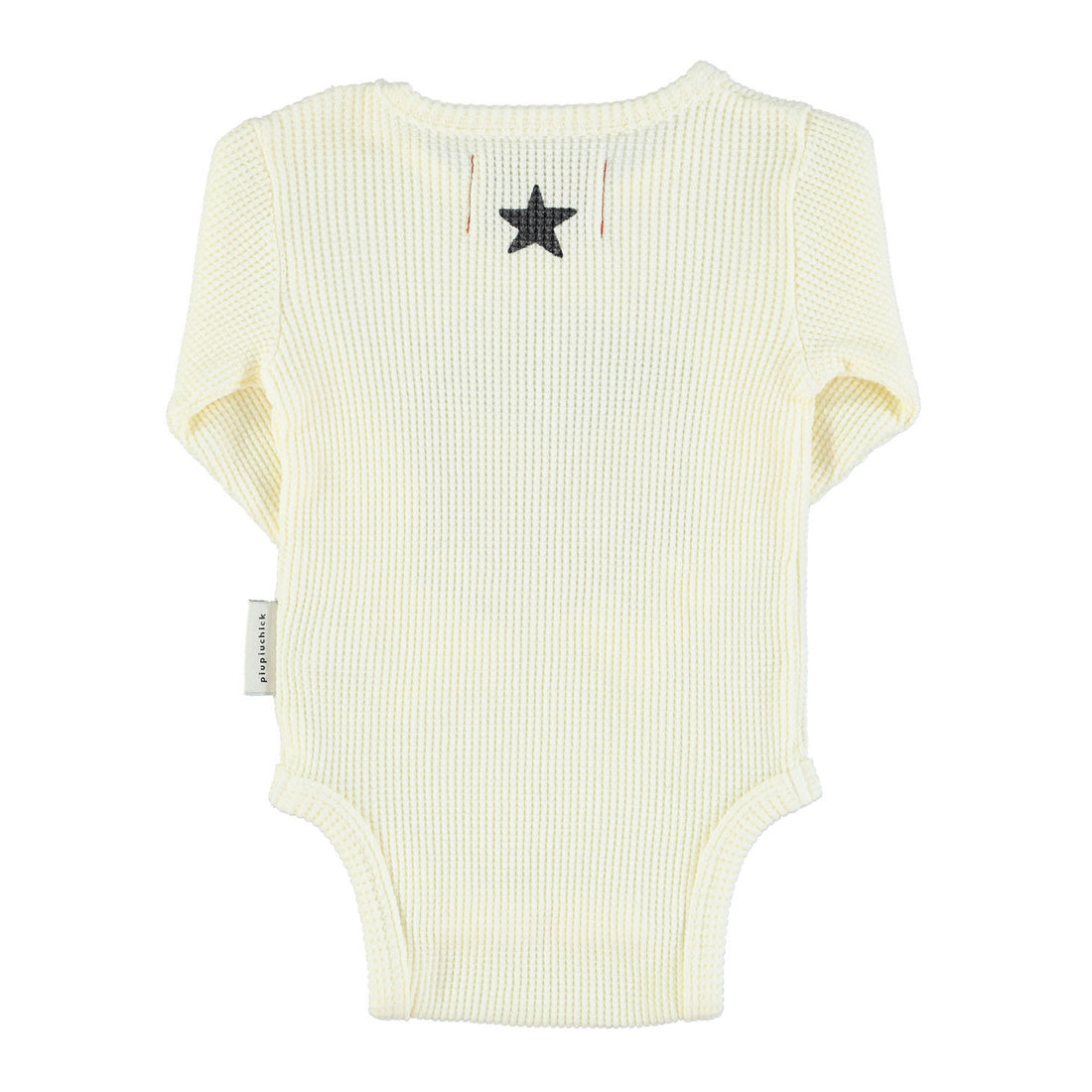 Piupiuchick Ecru Waffle Cube Bodysuit