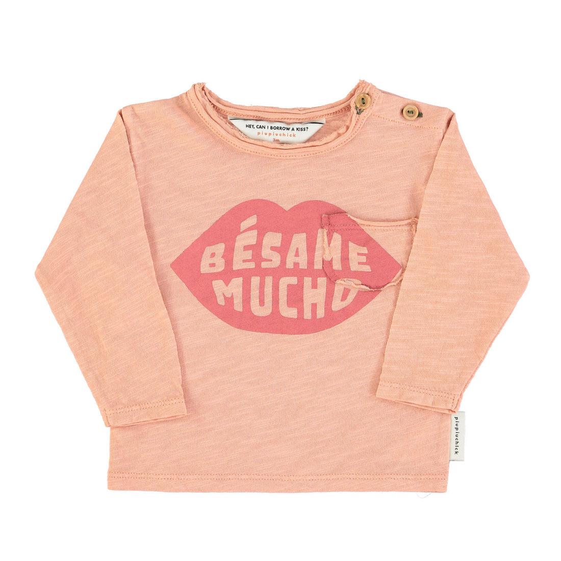 Piupiuchick Pastel Coral Besame Mucho Long Sleeve Tee