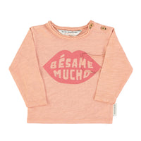 Piupiuchick Pastel Coral Besame Mucho Long Sleeve Tee