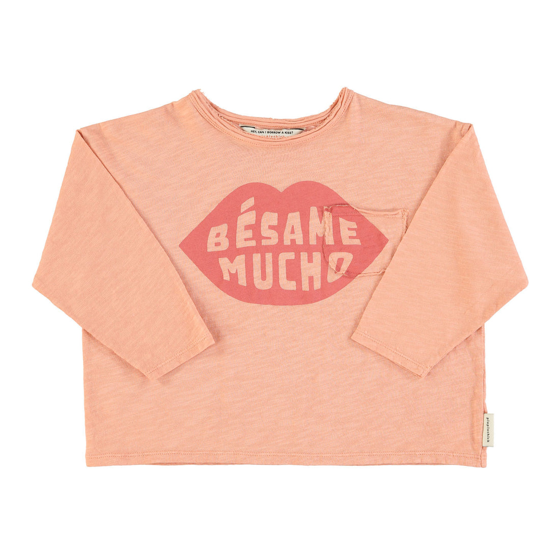 Piupiuchick Pastel Coral Besame Mucho Long Sleeve Tee