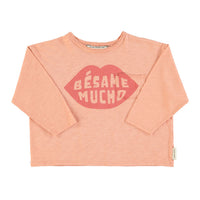 Piupiuchick Pastel Coral Besame Mucho Long Sleeve Tee