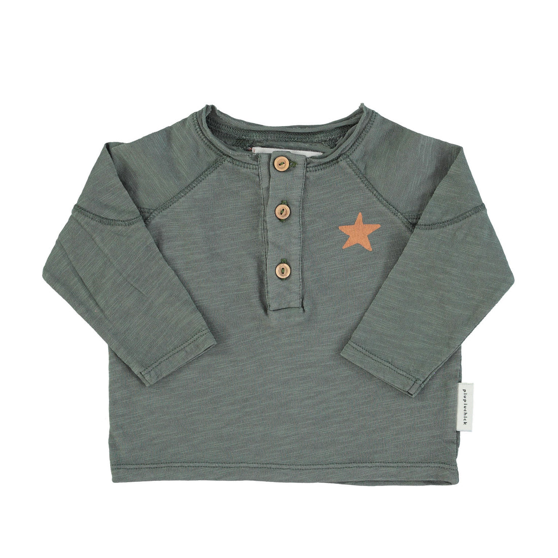 Piupiuchick Dark Green Logo Long Sleeve Tee