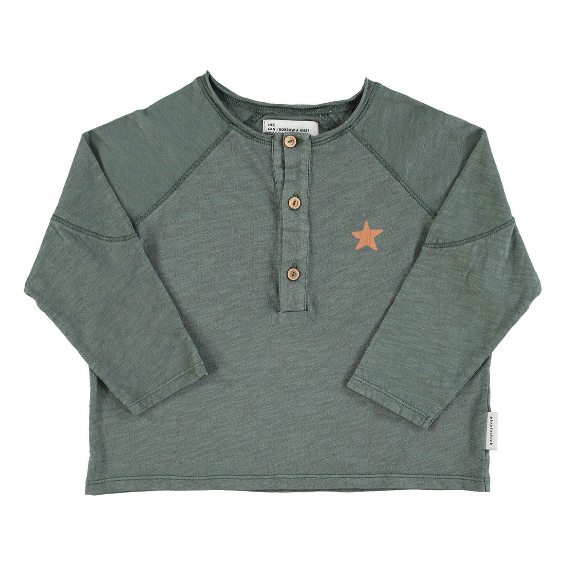 Piupiuchick Dark Green Logo Long Sleeve Tee