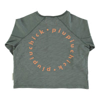 Piupiuchick Dark Green Logo Long Sleeve Tee