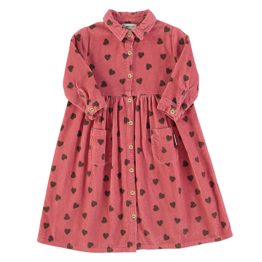 Piupiuchick Pomegranate Hearts Shirt Dress