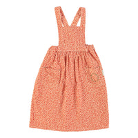 Piupiuchick Pastel Coral Animal Print Long Apron Dress